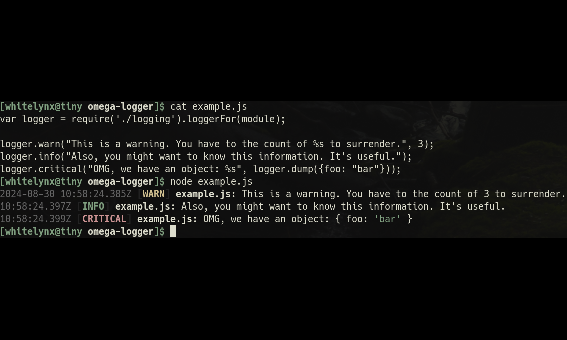 omega-logger example